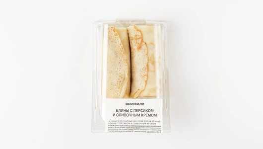 Блины с персиком и сливочным сыром