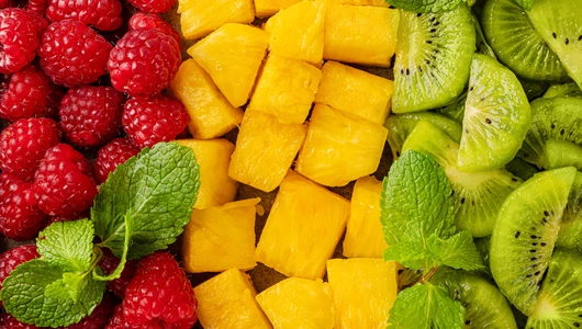 Фруктовый микс (малина, ананас, киви)