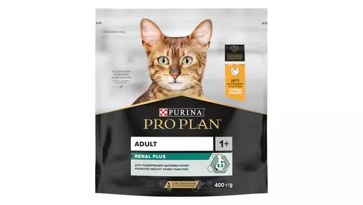 PRO PLAN Renal Plus Adult Корм сух.курица поддержания здоровья почек д/кошек 400г