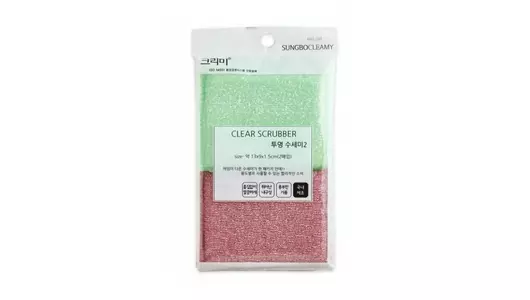 Губки Sungbo Cleamy Clear Scrubber для мытья посуды и кухонных поверхностей 13х9 х1,5см 2 шт Губки Sungbo Cleamy Clear Scrubber для мытья посуды и кухонных поверхностей 13х9 х1,5см 2 шт