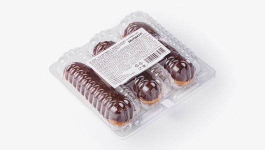 Эклеры "Арахисовые" с шоколадной глазурью, 3 шт