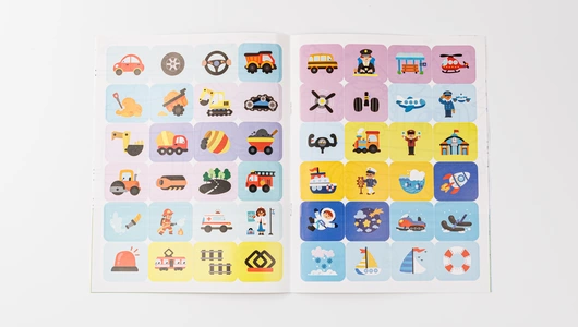 Раскраска с наклейками-пазлами "Машины" (48 наклеек)