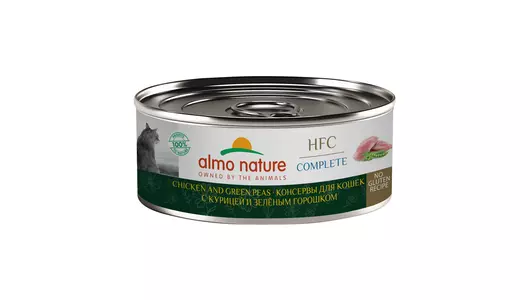Almo Nature консервы Консервы для кош с курицей и зел гор(HFC - Complete - Chicken and Green Peas), 100г