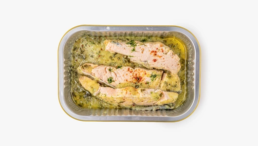 Стейки из&nbsp;лосося в&nbsp;лимонном соусе