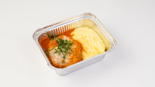 Котлета мясная по-купечески с&nbsp;картофельным пюре