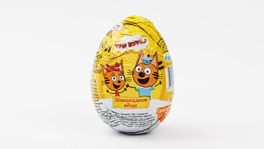 Яйцо шоколадное с подарком, 20г (Три кота) Яйцо шоколадное с подарком, 20г (Три кота)