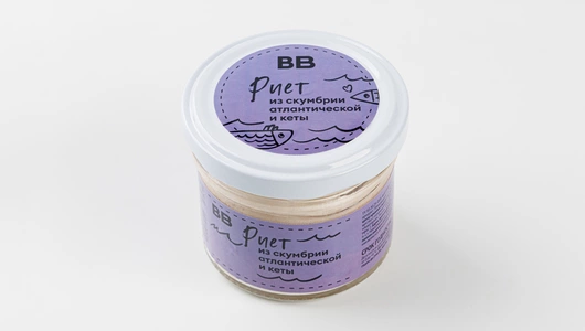 Риет из&nbsp;скумбрии атлантической и&nbsp;кеты, 100 г