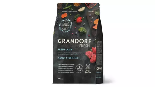 GRANDORF Fresh Sterilised Adult Lamb&Potato Корм сух.ягненок,батат д/стерилизов.кошек 400г