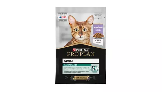 PRO PLAN Maintenance Adult Корм влаж.индейка желе д/кошек пауч 85г
