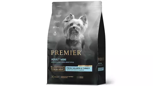 PREMIER Dog Mini Adult Salmon&Turkey Корм сух.филе лосося,индейка д/собак мелких пород 3кг