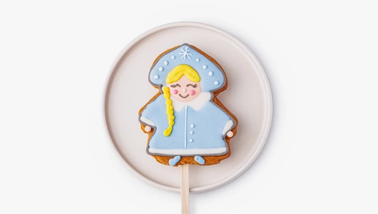 Пряник имбирный "Новый год" на палочке, 1 шт.