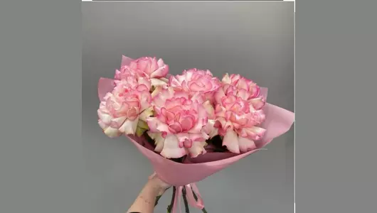 Букет из&nbsp;7 розовых французских роз FMART by flowwow