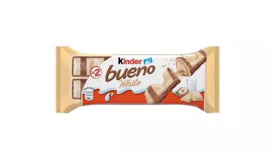 Вафли Kinder Bueno White в белом шоколаде с молочно-ореховой начинкой 39 г