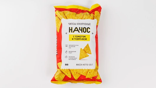 Чипсы кукурузные "Начос" с томатами и паприкой