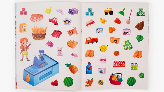 Книжка с&nbsp;наклейками "В магазине"