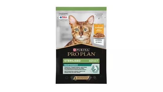 PRO PLAN Maintenance Sterilised Adult Корм влаж.курица соус д/стерилизованных кошек пауч 85г