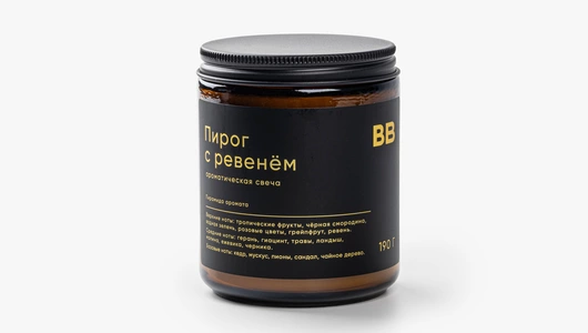 Ароматическая свеча "Пирог с ревенем"