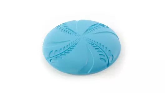 SkyRus Игрушка для собак резиновая "Фрисби", голубая, 20х20х1.9см