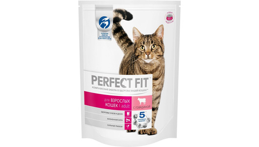 PERFECT FIT 650гр Корм для кошек с говядиной