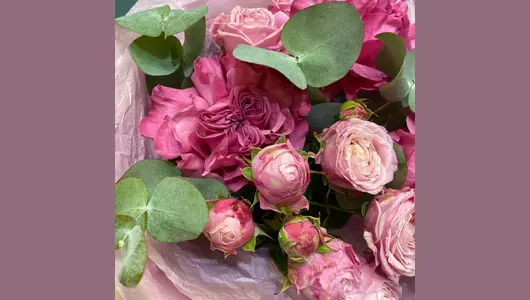 Думаю о&nbsp;тебе. Букет с&nbsp;кустовыми и&nbsp;французскими розами FMART by flowwow