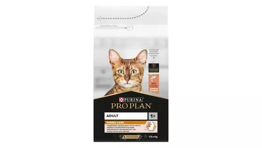 PRO PLAN Derma Care Adult Корм сух.лосось для красоты шерсти и здоровья кожи д/кошек 1,5кг