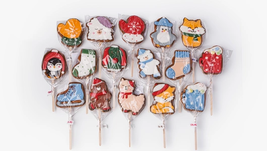 Пряник имбирный на&nbsp;палочке "Морозная", 1 шт. (коллекция)