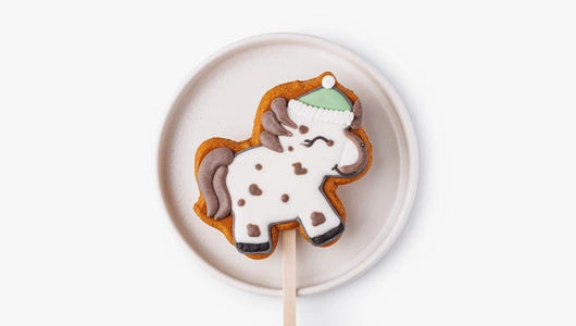 Пряник имбирный "Зимнее очарование" на палочке, 1 шт.