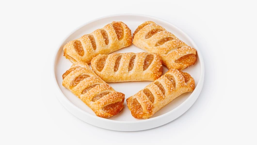 Трубочки сдобные с яблочным повидлом