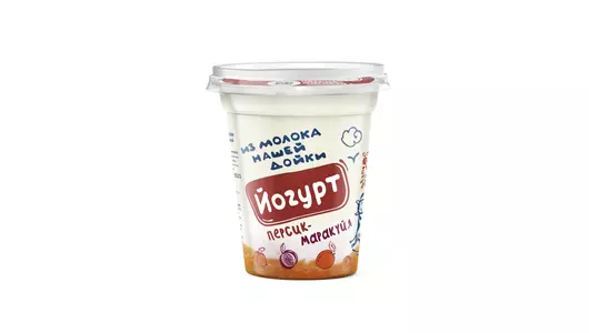 Йогурт из молока Нашей дойки Персик Маракуйя 3,2-6% 330 г