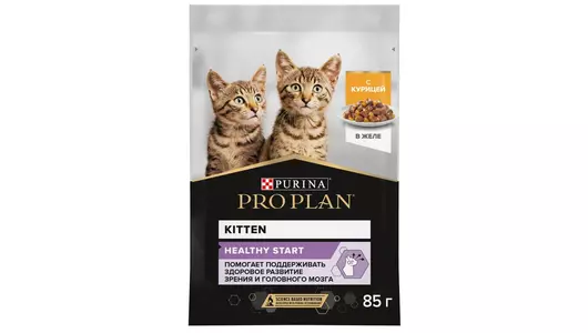 Влажный корм PRO PLAN HEALTHY START для котят, с курицей в желе, 85&nbsp;гр