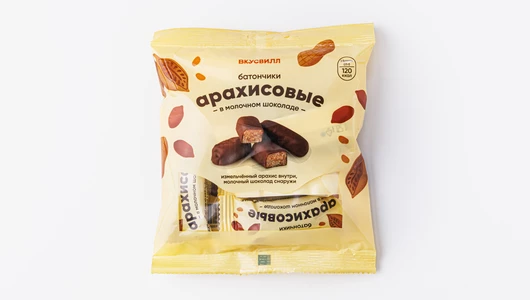 Батончики арахисовые в молочном шоколаде