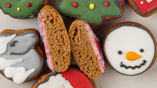 Пряники-мини имбирные "Рождественское ассорти" в банке