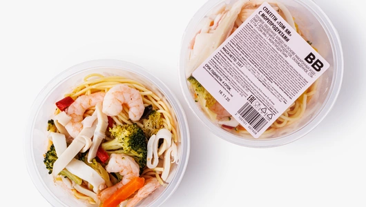 Спагетти "Том ям" с морепродуктами