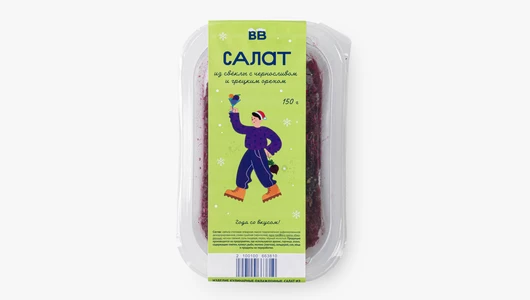 Салат из свеклы с черносливом и грецкими орехами