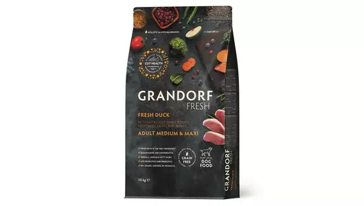 GRANDORF Fresh Med&Maxi Adult Duck&Potato Корм сух.утка,батат д/собак сред/круп.пор.10кг