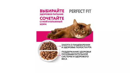 Корм влажный для&nbsp;кошек Perfect Fit с&nbsp;индейкой 75 г
