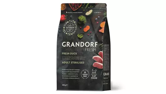 GRANDORF Fresh Sterilised Adult Duck&Potato Корм сух.утка,батат д/стерилизов.кошек 400г