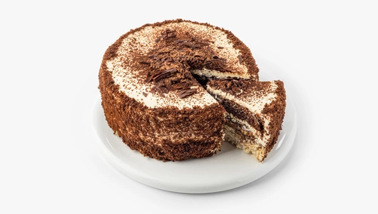 Торт "Шоколадный вулкан" с&nbsp;безе и&nbsp;грецким орехом (с арахисом)