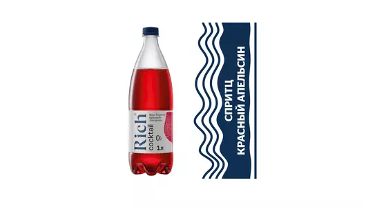 Напиток газированный Rich Cocktail Тоник спритц красный апельсин 1 л Напиток газированный Rich Cocktail Тоник спритц красный апельсин 1 л