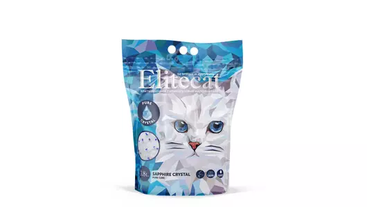 ELITECAT Наполнитель впитывающий силикагель без запаха «Crystal Pure», 3.8л