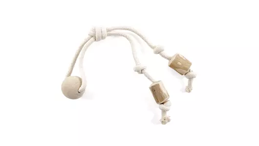 COFFEE WOOD Игрушка для собак "Кофейные бочонки на верёвке с шариком" (Вьетнам) COFFEE WOOD Игрушка для собак "Кофейные бочонки на верёвке с шариком" (Вьетнам)