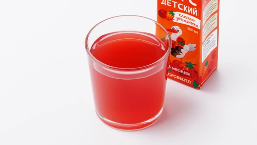 Морс детский клюква-земляника, 200 мл