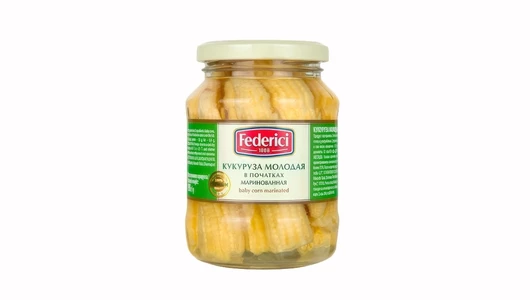Кукуруза Federici в початках молодая маринованная 370 мл