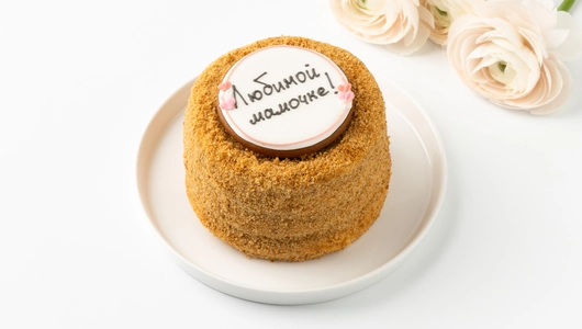 Торт "Открытка для мамы" медово-сметанный