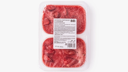 Запеканка творожная с&nbsp;клубникой, зам.