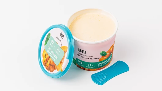 Мороженое протеин. "Мятная тыква" без сахара