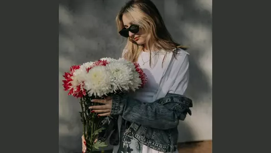 Букет хризантем одноголовых в&nbsp;количестве 9 штук