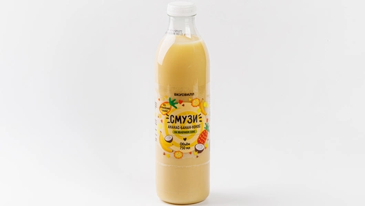 Смузи "Ананас-Банан-Кокос", 750 мл