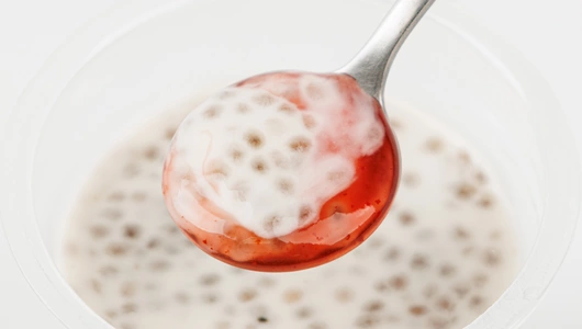 Десерт кокосовый с семенами чиа "Малина-лайм" Десерт кокосовый с семенами чиа "Малина-лайм"