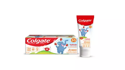 Зубная паста детская Colgate Клубника с фтором 3-5лет 60&nbsp;мл